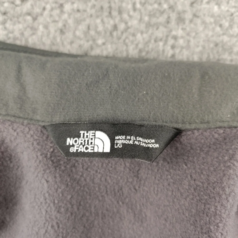 The North Face Fleece Jacket Mens Large Skyline Dark Grey Embroidered NWT